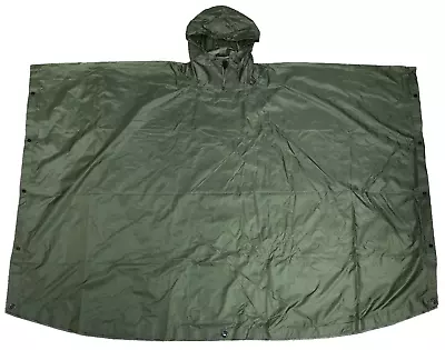 US Military OD Green Wet Weather Poncho Liner Waterproof Woodland Camo Army Tarp • $129.95