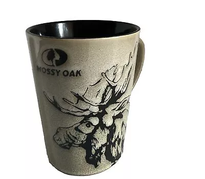 MOSSY OAK Moose Mug 10 Oz. Beige And Brown Stoneware Coffee • $11