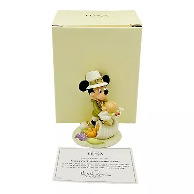 Lenox Disney Mickey’s Thanksgiving Feast For All Seasons Collection Figurine • $174.95