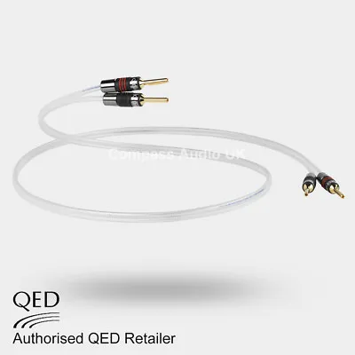 QED XT25 Performance Speaker Cable Metal Airloc Forte Banana Plugs Terminated • £27.95