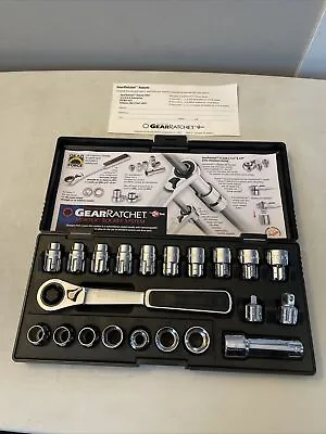 Gear Ratchet 21 Pc Vortex Socket System Set ¼”&⅜” Drive SAE & Metric KD Tools  • $54.99