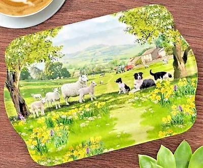 Melamine Small Snack Cake Tray The Leonardo Collection Collie And Sheep 737 • £5.95