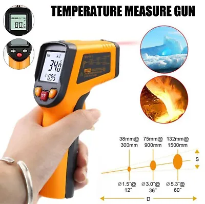 Temperature Gun Non-contact Digital Laser Infrared Thermometer LCD IR Temp Meter • $29.99