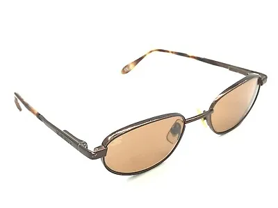 Serengeti 6414 Dark Brown Tortoise Oval Metal Sunglasses Rose Lens Vintage Japan • $89.99