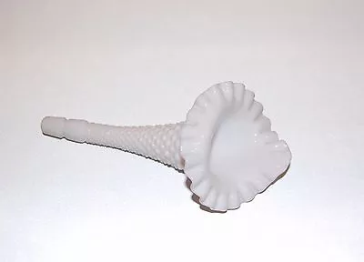 Westmoreland White Milk Glass Thanksgiving Hobnail CORNUCOPIA New 8.5  • $8