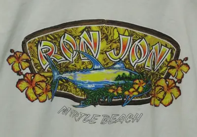 Ron Jon Surf Shop Myrtle Beach Fish Graphic Men's White Shirt XL SC • $24.60