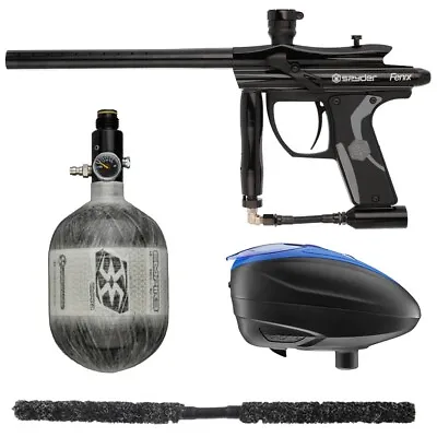 Kingman Spyder Fenix Contender Paintball Gun Kit - Black/Blue / 48ci / Black • $417.84