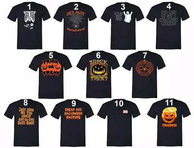 Halloween Costume T-shirt Pumpkin Skull Jack O Lantern Skull Dia Muertos Tshirt • £18.78