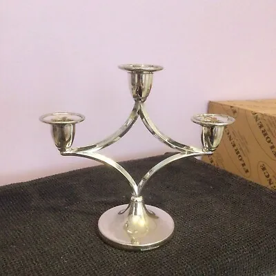 Art Deco Style Ianthe Silver Plated Candelabra In Vgc • £14.99