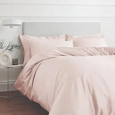 Bianca 400TC Cotton Sateen Duvet Set Or Fitted/Flat Sheet Or Pillowcases Blush • £15.99