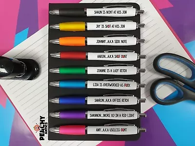 £3.50 • Buy Personalised Funny Pens Secret Santa Office Stationary Insult Rude Profanity Pen