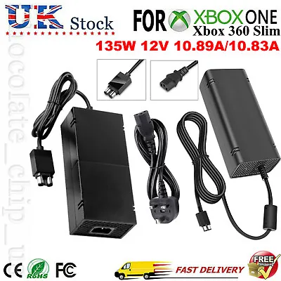 135W AC Adapter Power Supply Charger For Microsoft XBOX One/XBOX 360Slim Console • £15.95