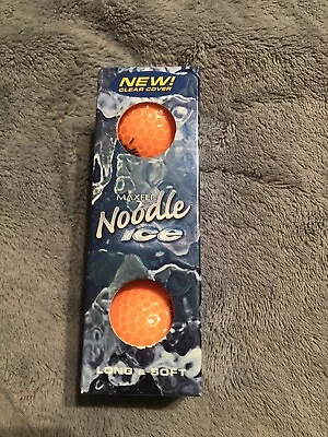 MAXFLI Noodle Ice Golf Balls - 3 Pack 1 Sleeve Long And Soft Orange US Open NEW • $15