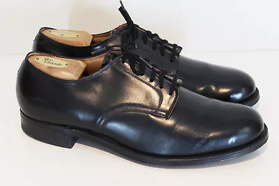 International Shoe Co. 1958 Service Shoes Black Oxford Military Vintage Men 10 D • $199.99