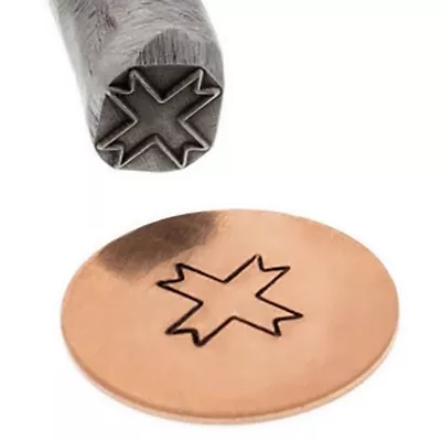 Pointed Cross Stamp Jewelry Making Metal Forming Design Pattern Stamping Tool • $12.95