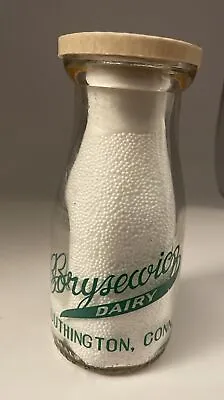 Vintage BORYSEWICZ DAIRY ACL Half Pint Milk Bottle Southington Connecticut • $12.99
