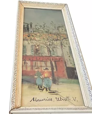 Maurice Utrillo 1931 French Modernist Painting Framed Montmartre Market Street  • $199.95