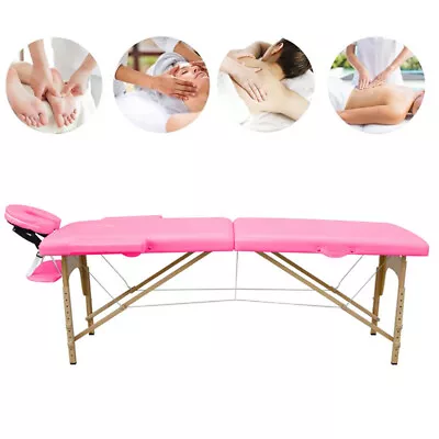 84  Massage Table Adjustable Beauty Bed SPA Facial Tattoo Pad 2-Fold 496lbs Load • $75