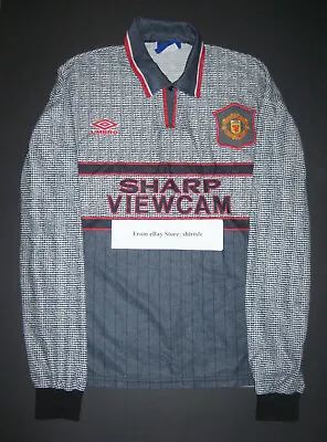 1995-1996 Umbro Manchester United Long Sleeve Player Issue Away Jersey Shirt Kit • $2499.99