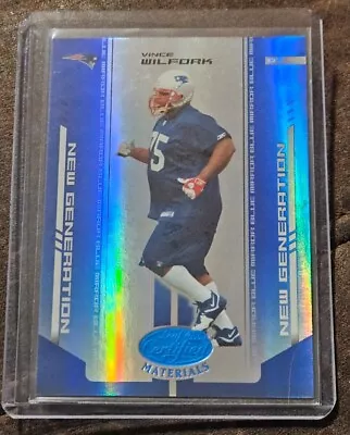 2004 Leaf Certified Vince Wilfork Mirror Blue Rookie /50 Patriots • $149.99