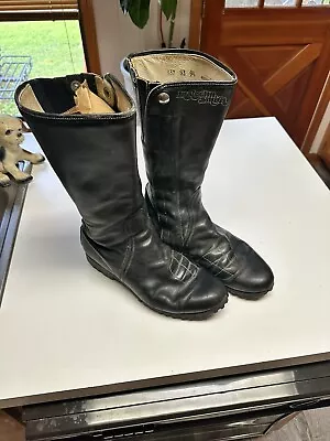 VINTAGE MALCOLM SMITH ALPINESTARS Made In ITALY MOTORCYCLE  LEATHER BOOTS 9.5 • $100