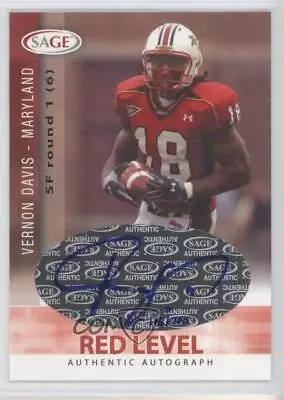 2006 SAGE Auto Red Level /700 Vernon Davis #A15 Rookie Auto RC • $11.98