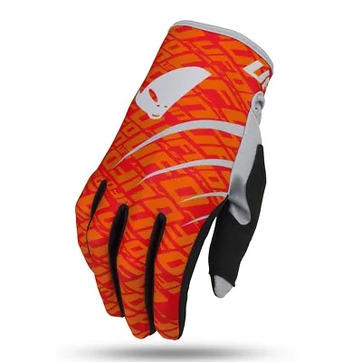 UFO Indium Motocross Race Gloves Flourecent Red Grey  - All Sizes  • $29.83