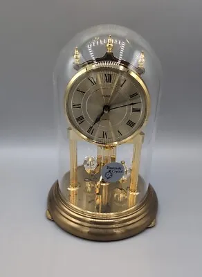 Kundo Anniversary Clock Swarovski Crystal West Germany Quartz Glass Dome READ • $52.51