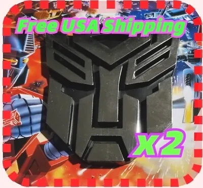 2 X Transformers 3 Inch Car 3D Emblems Autobot Badge Logo Sticker • $12.49