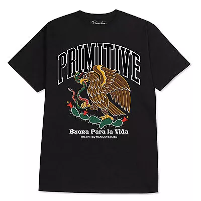 Primitive Men's Collegiate Mexico H W Black Short Sleeve T Shirt Clothing App... • $31.49