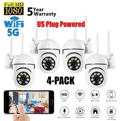 4-Pack Wireless 5G WiFi Security Camera System Smart Outdoor Night Vision 1080P • $57.99