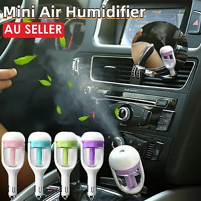 Car Air Purifier Air Humidifier Aroma Essential Oil Car Air Freshener Diffuser • $21.49