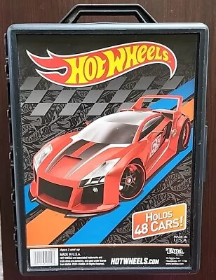 HOT WHEELS - Tara Toy Corp - 2014 - Holds 48 Cars - BLACK STORAGE CASE  • £0.80