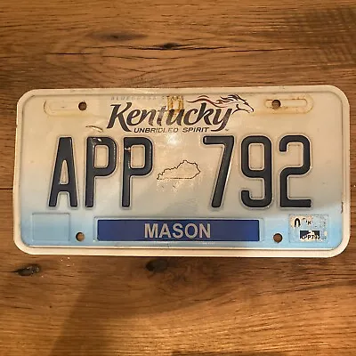 Kentucky License Plate Mason County Vintage Antique Mancave Rat Rod Wall Art • $6.99