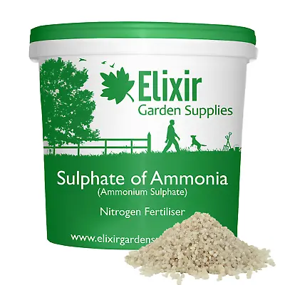 Elixir Gardens Ammonium Sulphate Fertiliser Grade 21-0-0 + 24% SO4 In Tub • £11.99