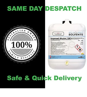 $83.50 • Buy IsoPropyl Alcohol 100%, IPA, Rubbing Alcohol, IsoPropanol Disinfectant, 20L