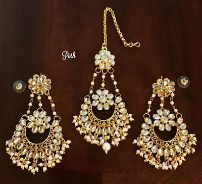 Kundan Tika Set Indian Pakistani Jewelry  • $39.99