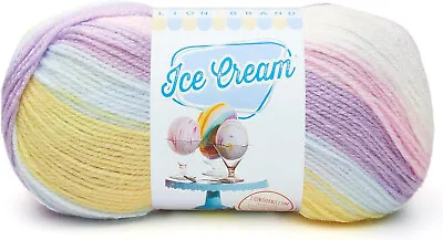 Lion Brand Ice Cream Yarn Acrylic Gradient Yarn Multi Colour 100g Yarn Candy • £8