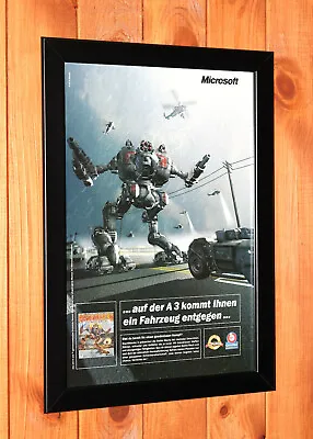 MechWarrior 4 Vengeance PC Windows Vintage Rare Poster / Ad Art Framed • $59.64