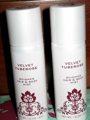 Bath And Body Works - VELVET TUBEROSE - Shimmer Hair & Body Mist X2 NEW • $75