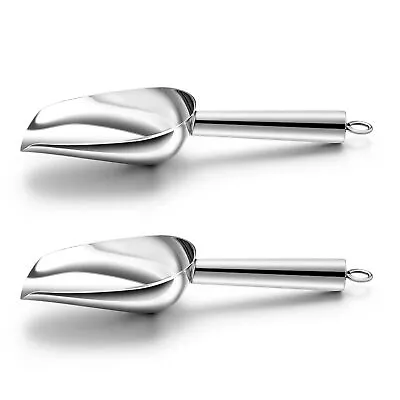 Mini Scoop Set Of 2 3 Oz Stainless Steel Canister Scoops Small Ice Candy Sc... • $14.90