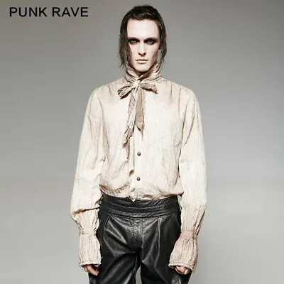 Punk Rave Gothic Visual Kei Men's Retro Steampunk Steam Shirt Top Blouse Y714 • $69