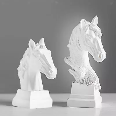 Horse Head Statue Horse Decoration Artwork For Shelves Decor Collection • £19.14