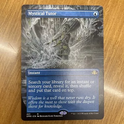 Mystical Tutor BORDERLESS Dominaria Remastered MTG DMR NM/M • $9.99