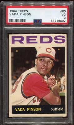 $15 • Buy 1964 Topps Vada Pinson #80 PSA 3
