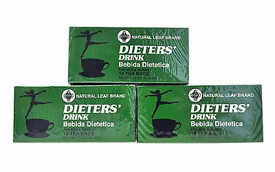 £17.80 • Buy 3 Boxes Of Dieters' Drink Bebida Dietetica Natural Leaf Brand Dieters 54 Tea Bag