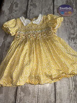 Baby Girls Adorable Vintage Style Dress By Next Age 9-12 Months • £7