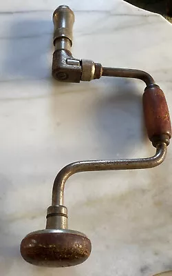 $21 • Buy Vintage Millers Falls No.1322-10 In. Ratcheting Bit Brace,Wood Handles 10 