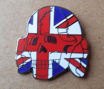 Chelsea Headhunters Union Jack Skull Enamel Pin Badge   • £3.99