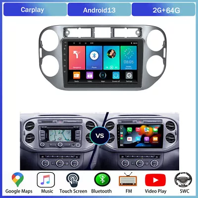 Android 13 Car Radio Stereo For 2009-2017 VW Volkswagen Tiguan GPS CarPlay 2+64 • $124.88